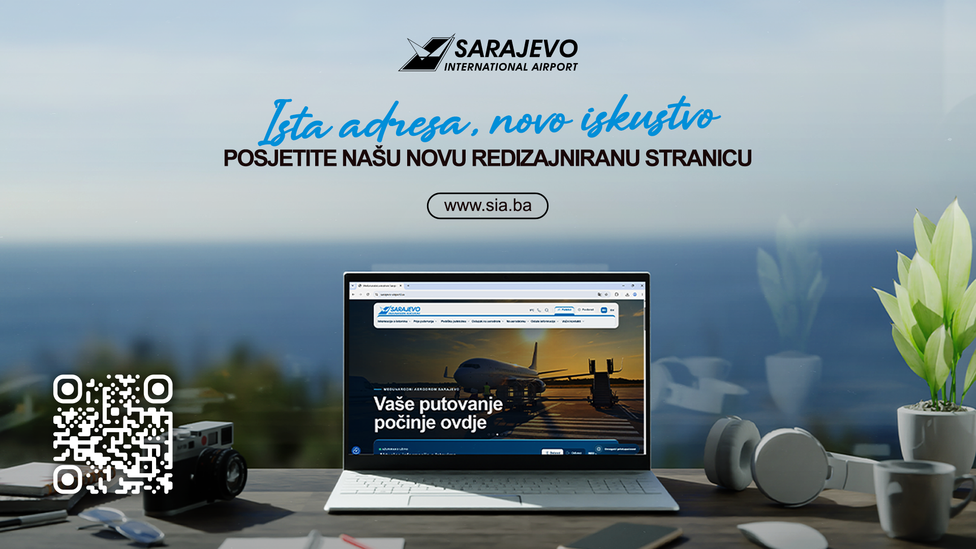 Novi dizajn web stranice Međunarodnog aerodroma Sarajevo